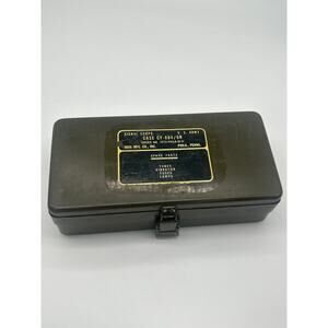 Vintage U.S. Army Signal Corps CY-684/GR Metal Case Spare Parts Box Military